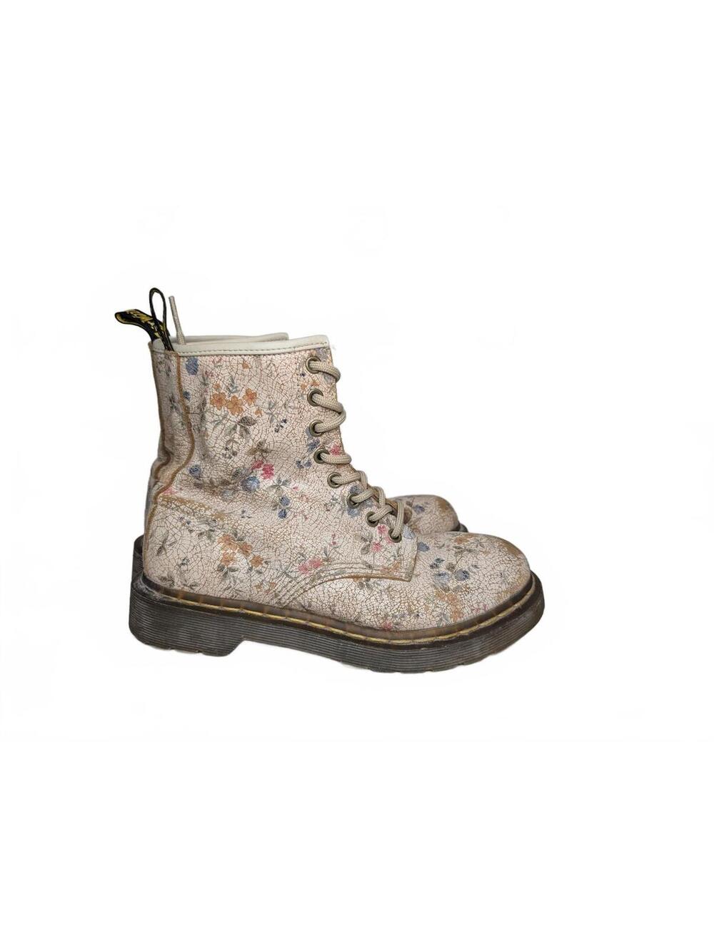 VTG Dr. Martens Crackle Floral 1460 Boots Women's Size 8